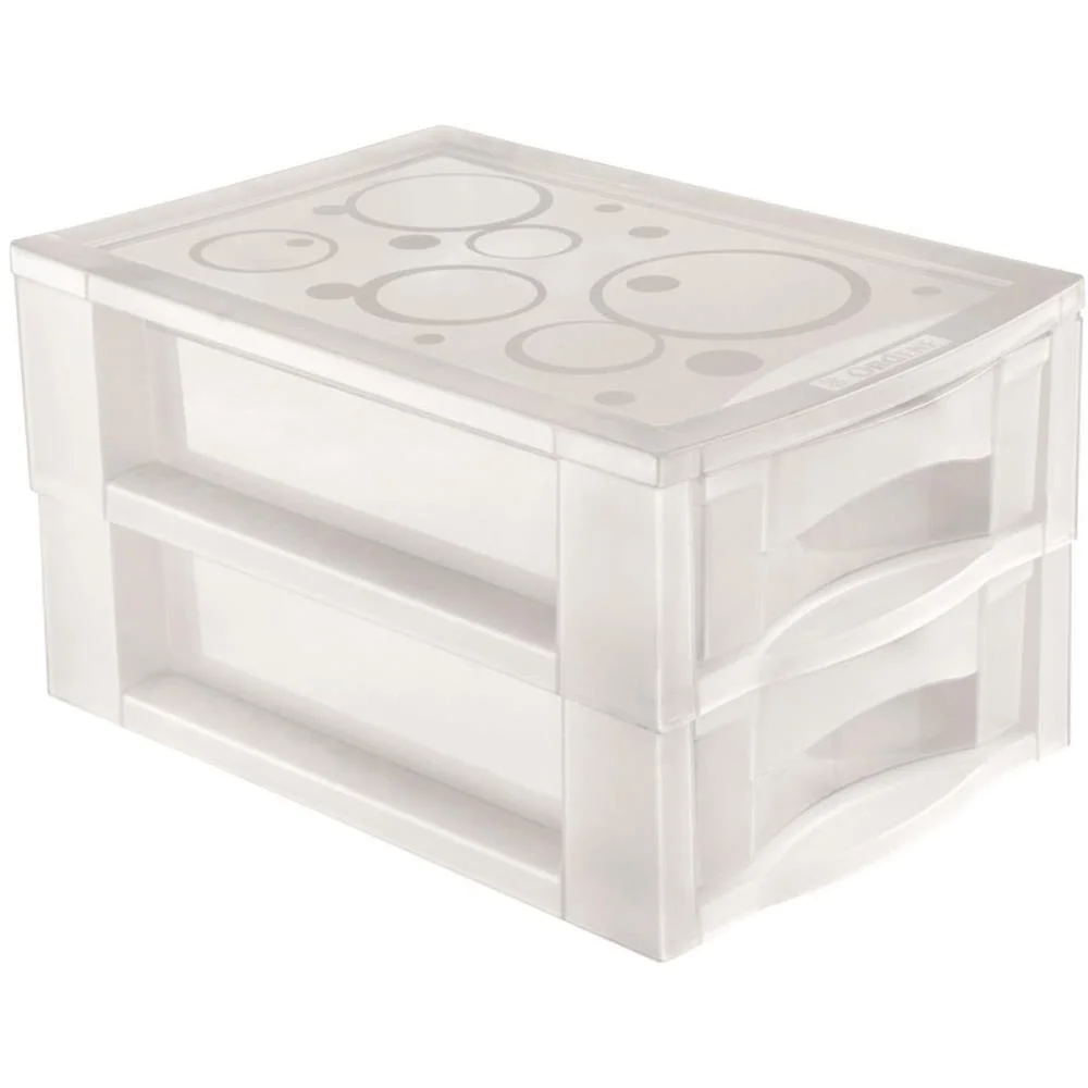 Gaveteiro Cristal Plastico Medio 2Gvts Ordene - imagem 2