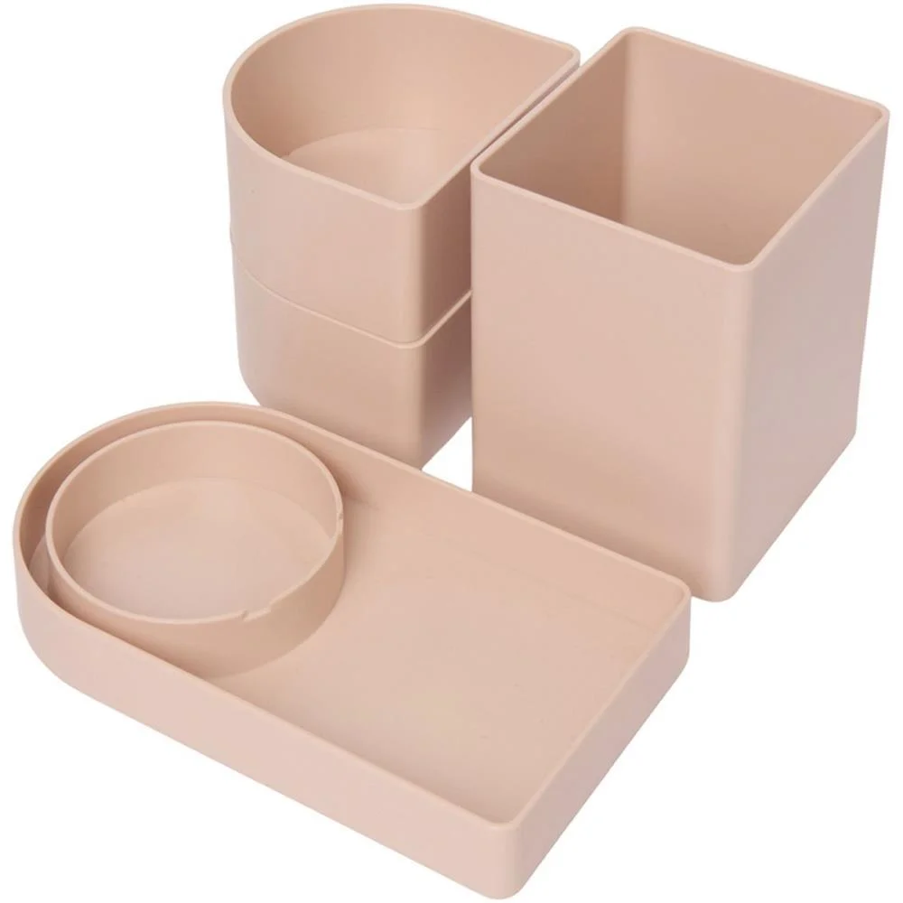 Acessorio Para Mesa Organizador Compact Rosa Antig Polibras (Kit) - imagem 3