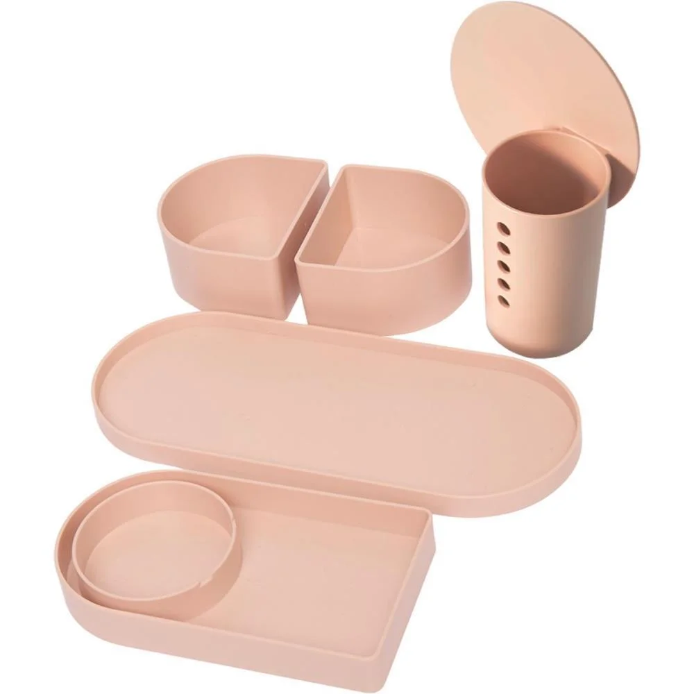 Acessorio Para Mesa Organizador Collage Rosa Antig Polibras (Kit) - imagem 4
