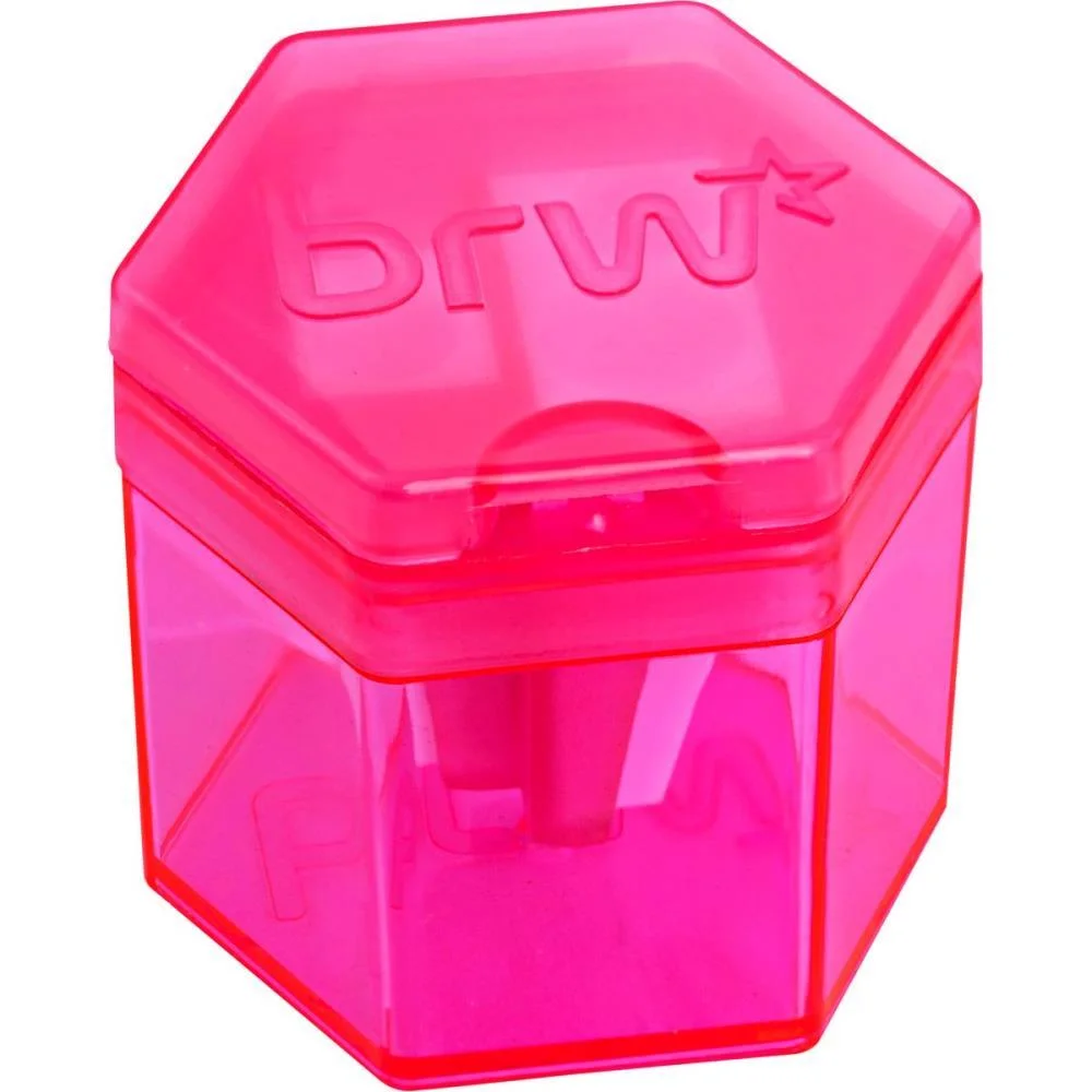Apontador Com Deposito Triplo 3 Furos Plastico Cores Brw C/ 12 Unidades - imagem 4