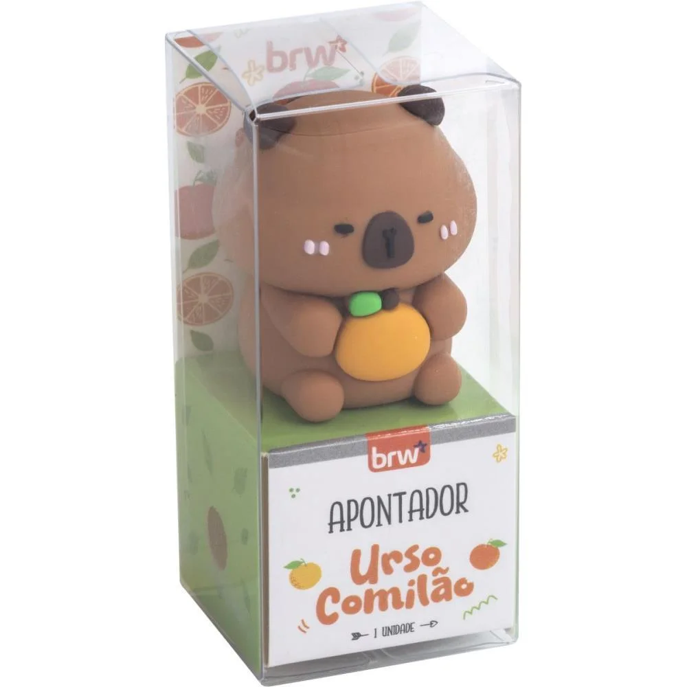 Apontador Sem Deposito Urso Comilao Plastico (S) Brw C/ 12 Unidades - imagem 4
