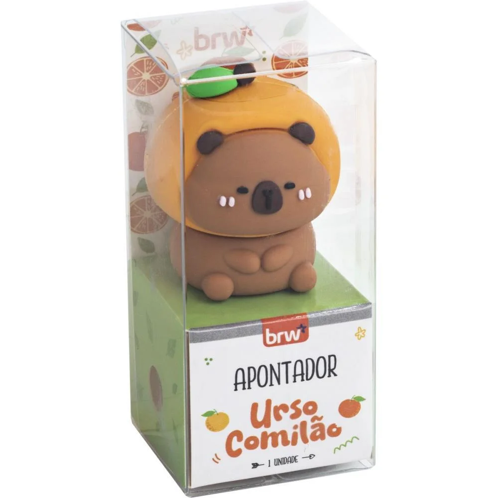Apontador Sem Deposito Urso Comilao Plastico (S) Brw C/ 12 Unidades - imagem 5