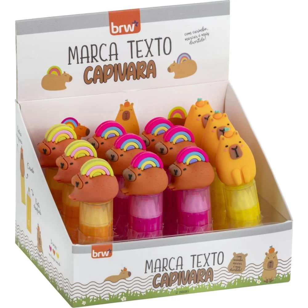 Caneta Marca Texto Capivara Divertido (S) Brw C/ 12 Unidades - imagem 6