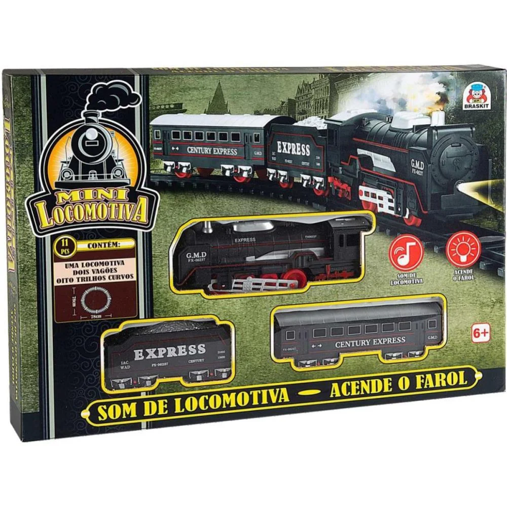Locomotiva Mini Locomotiva A Pilha Braskit - imagem 4