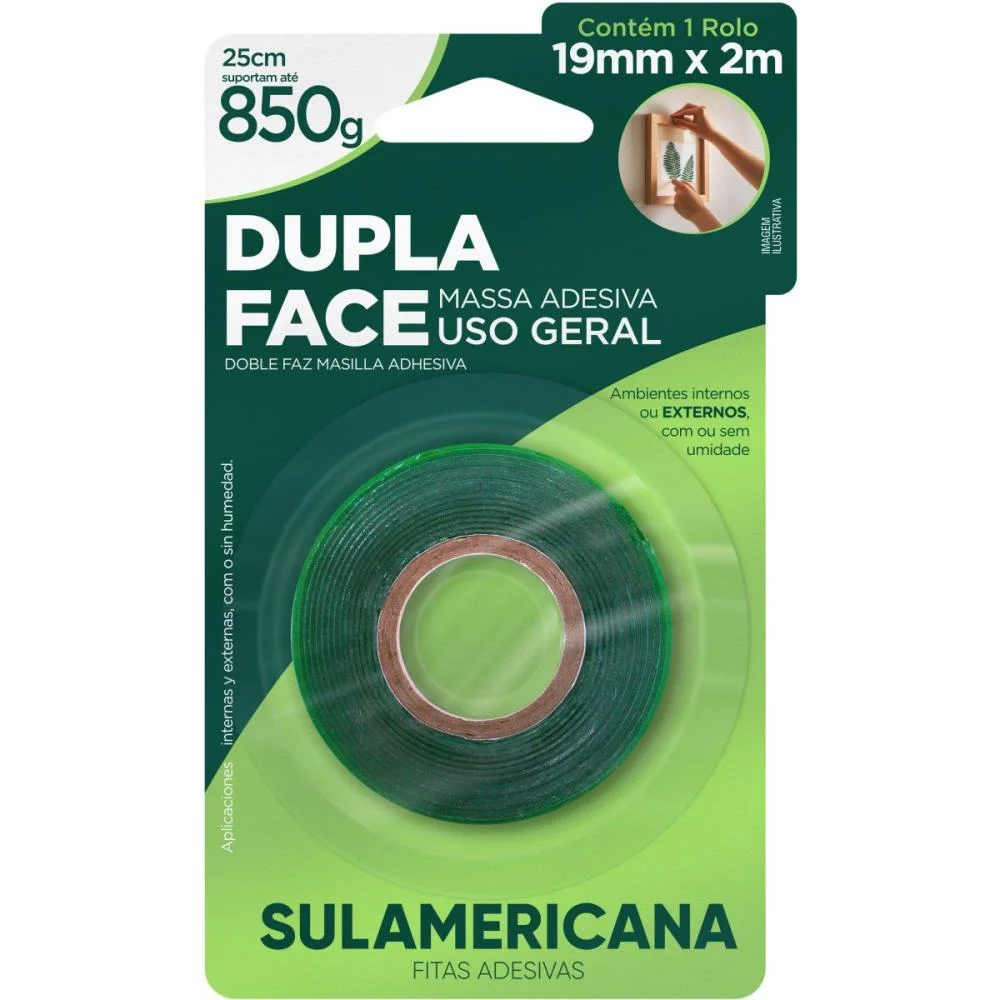 Fita Dupla Face Massa Acrilica 19Mmx2M. Sulamericana - imagem 4