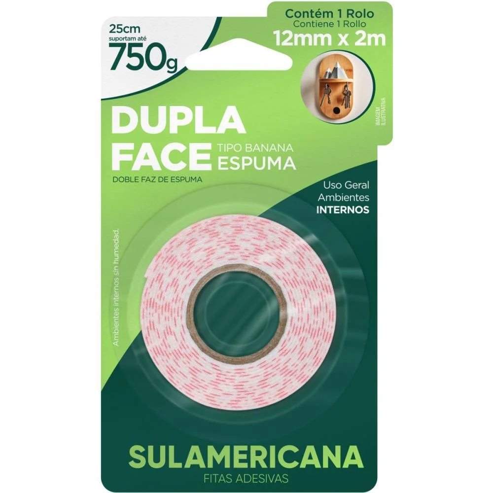 Fita Dupla Face Espuma 12Mmx2M. Sulamericana - imagem 4