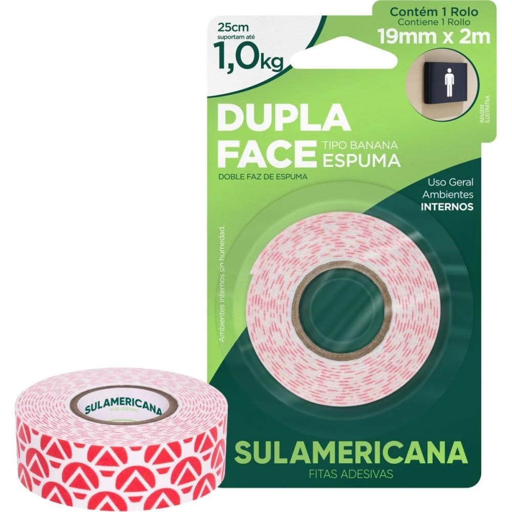 Fita Dupla Face Espuma 19Mmx2M. Sulamericana - imagem 2