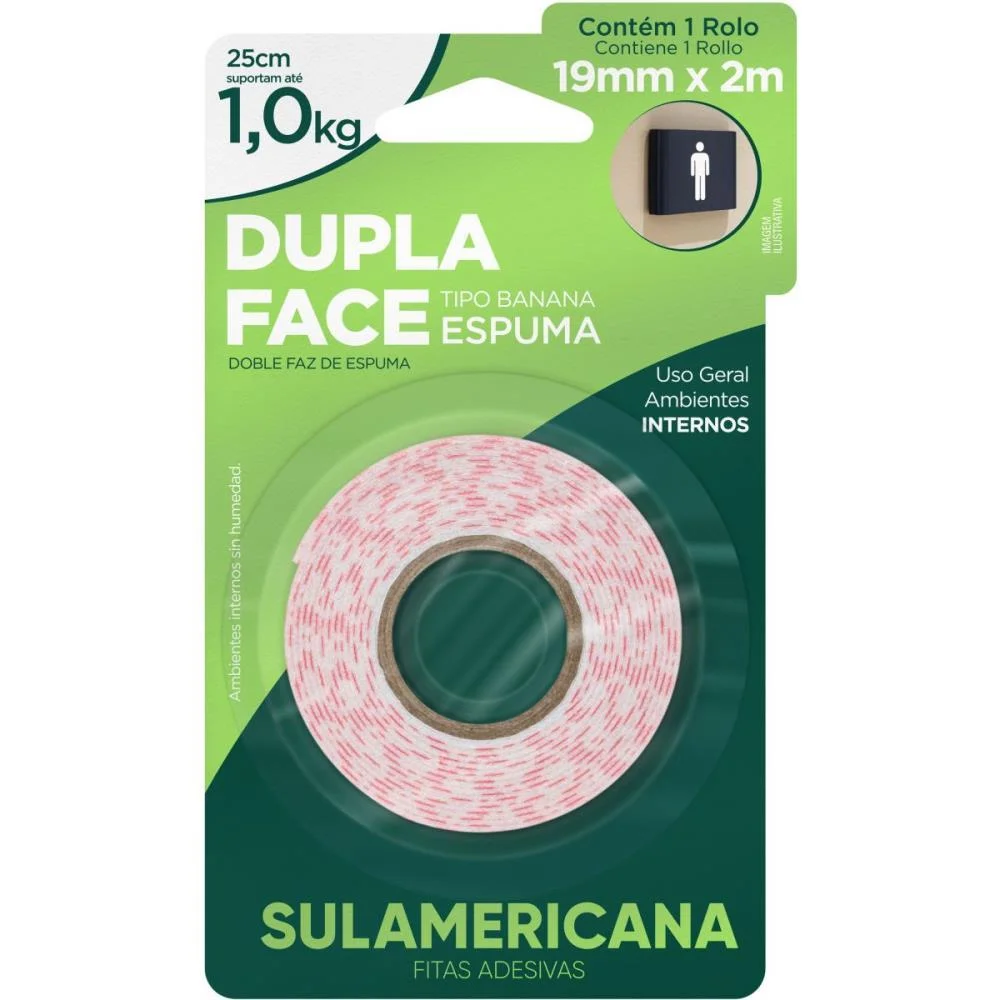 Fita Dupla Face Espuma 19Mmx2M. Sulamericana - imagem 4