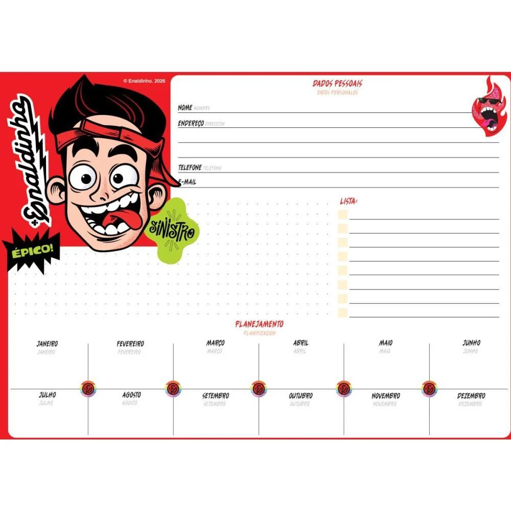 Caderno Desenho Univ Capa Dura Enaldinho 80Fls. Jandaia (Pct.c/04) - imagem 6
