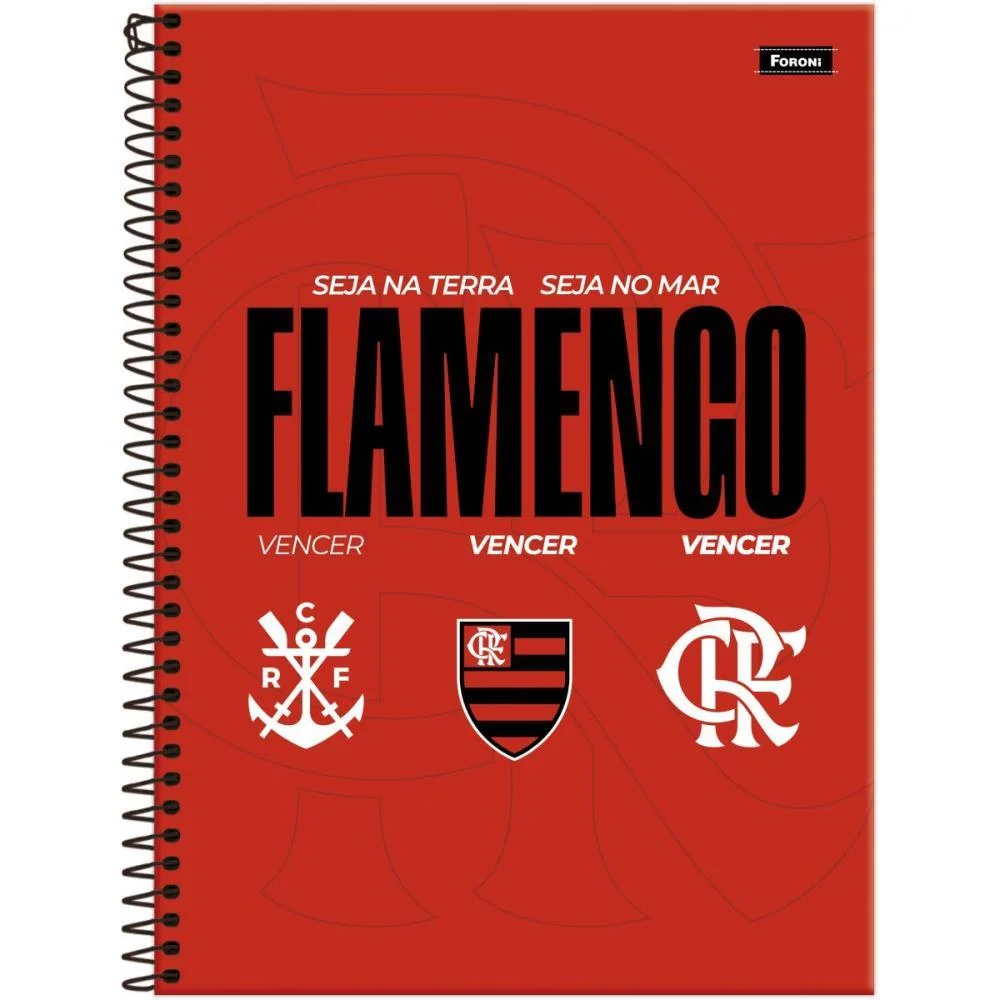 Caderno Espiral Pequeno Capa Dura Flamengo 80Fls Foroni (Pct.c/05) - imagem 6