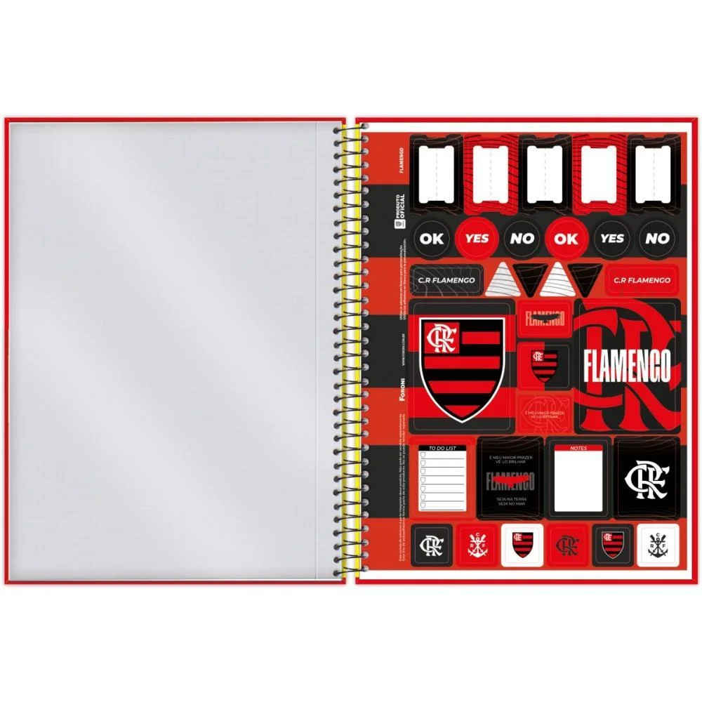 Caderno Espiral Pequeno Capa Dura Flamengo 80Fls Foroni (Pct.c/05) - imagem 8