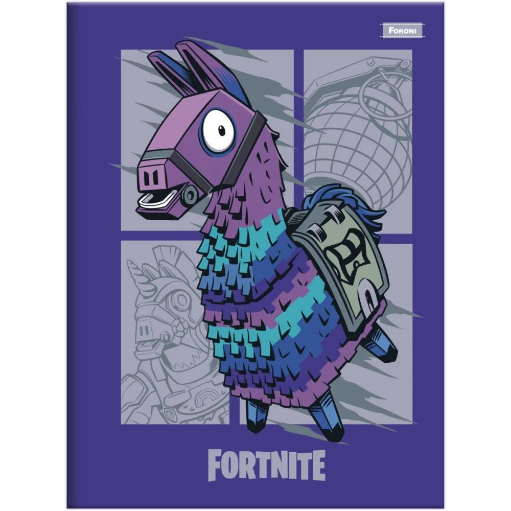 Caderno Brochura Pequeno Capa Dura Fortnite 80Fls Foroni (Pct.c/05) - imagem 4