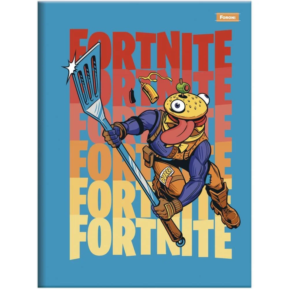 Caderno Brochura Pequeno Capa Dura Fortnite 80Fls Foroni (Pct.c/05) - imagem 6