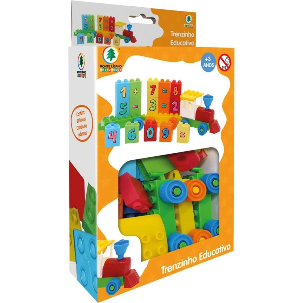 Brinquedo Para Montar Trenzinho Educativo Num. E Cia Monte Libano - imagem 4