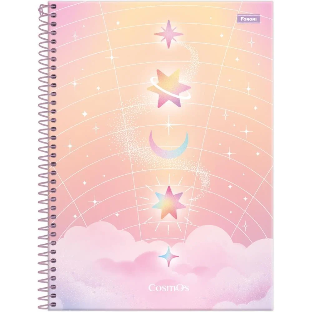 Caderno Espiral Pequeno Capa Dura Cosmos 80Fls Foroni (Pct.c/05) - imagem 3