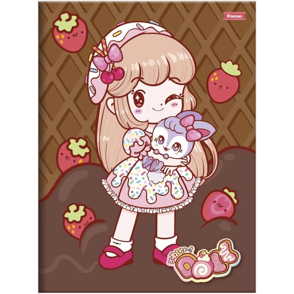 Caderno Brochurao Capa Dura Doll 80Fls Foroni (Pct.c/05) - imagem 2