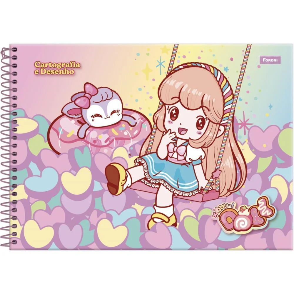 Caderno Desenho Univ Capa Dura Doll 80Fls Foroni (Pct.c/05) - imagem 6
