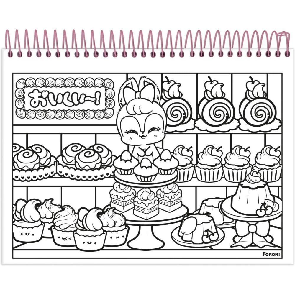 Caderno Desenho Univ Capa Dura Doll Para Colorir 24Fls Foroni (Pct.c/04) - imagem 6