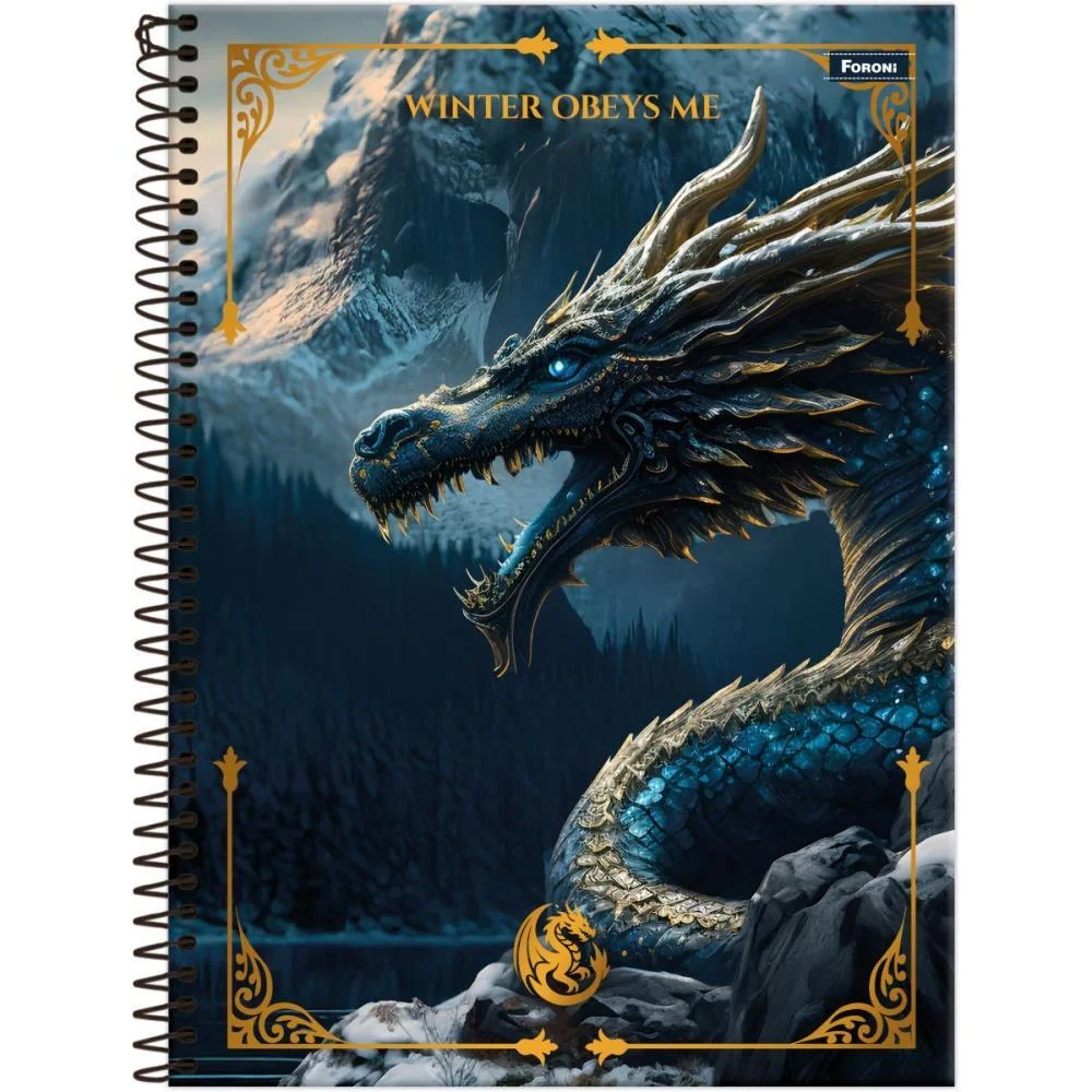 Caderno 01X1 Capa Dura Drakos 80Fls Foroni (Pct.c/04) - imagem 5
