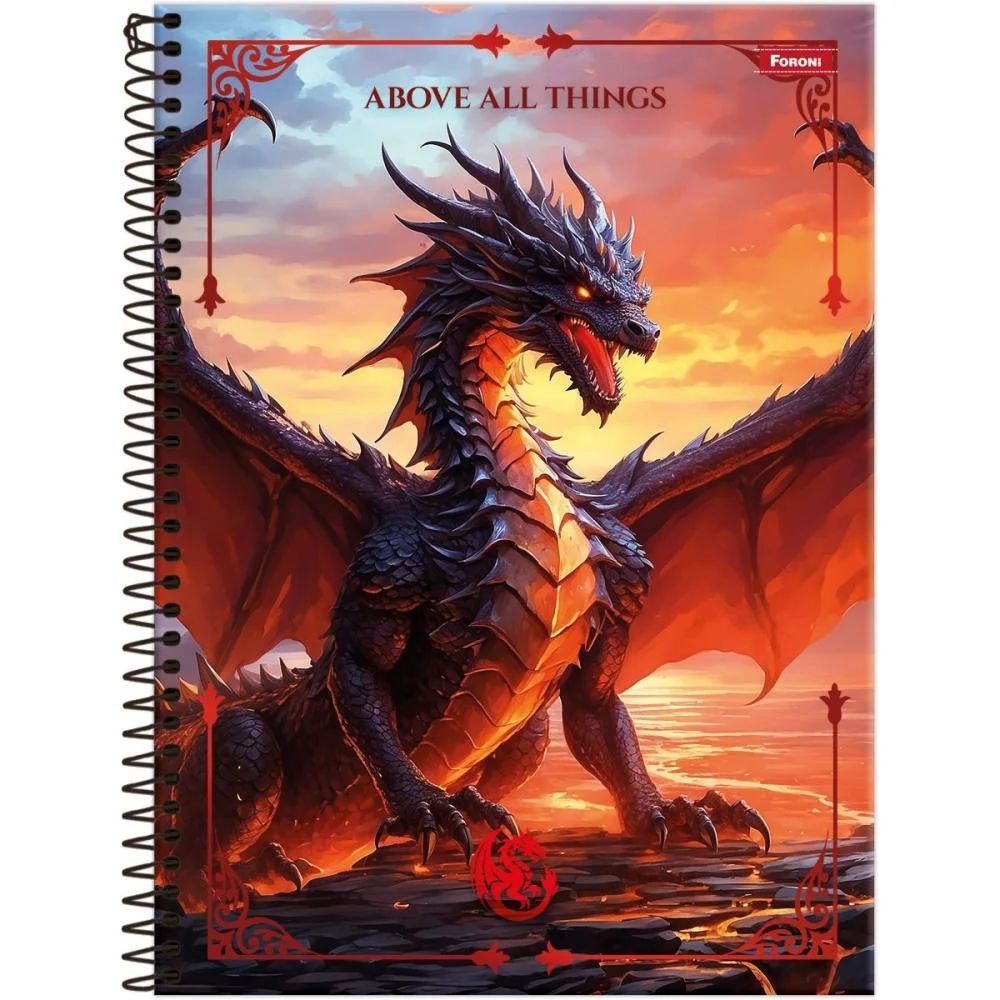 Caderno 10X1 Capa Dura Drakos 160Fls Foroni (Pct.c/04) - imagem 9