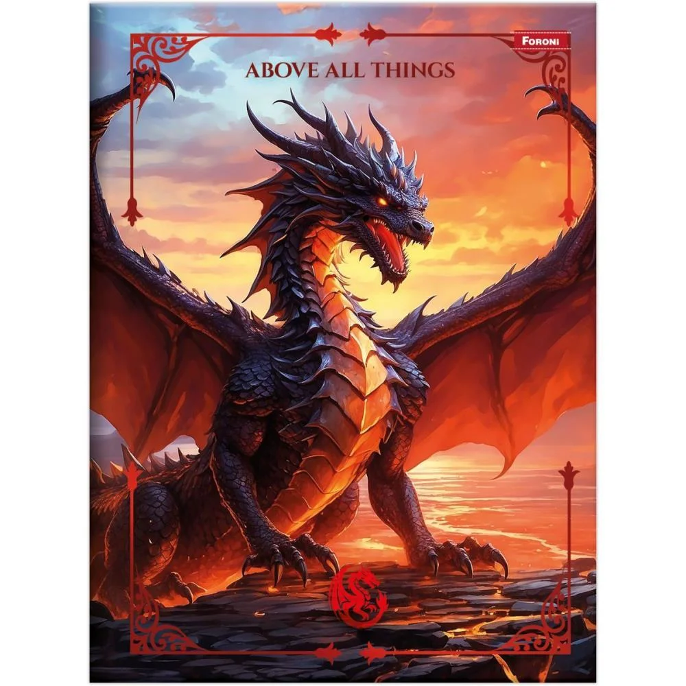 Caderno Brochura Pequeno Capa Dura Drakos 80Fls Foroni (Pct.c/05) - imagem 8