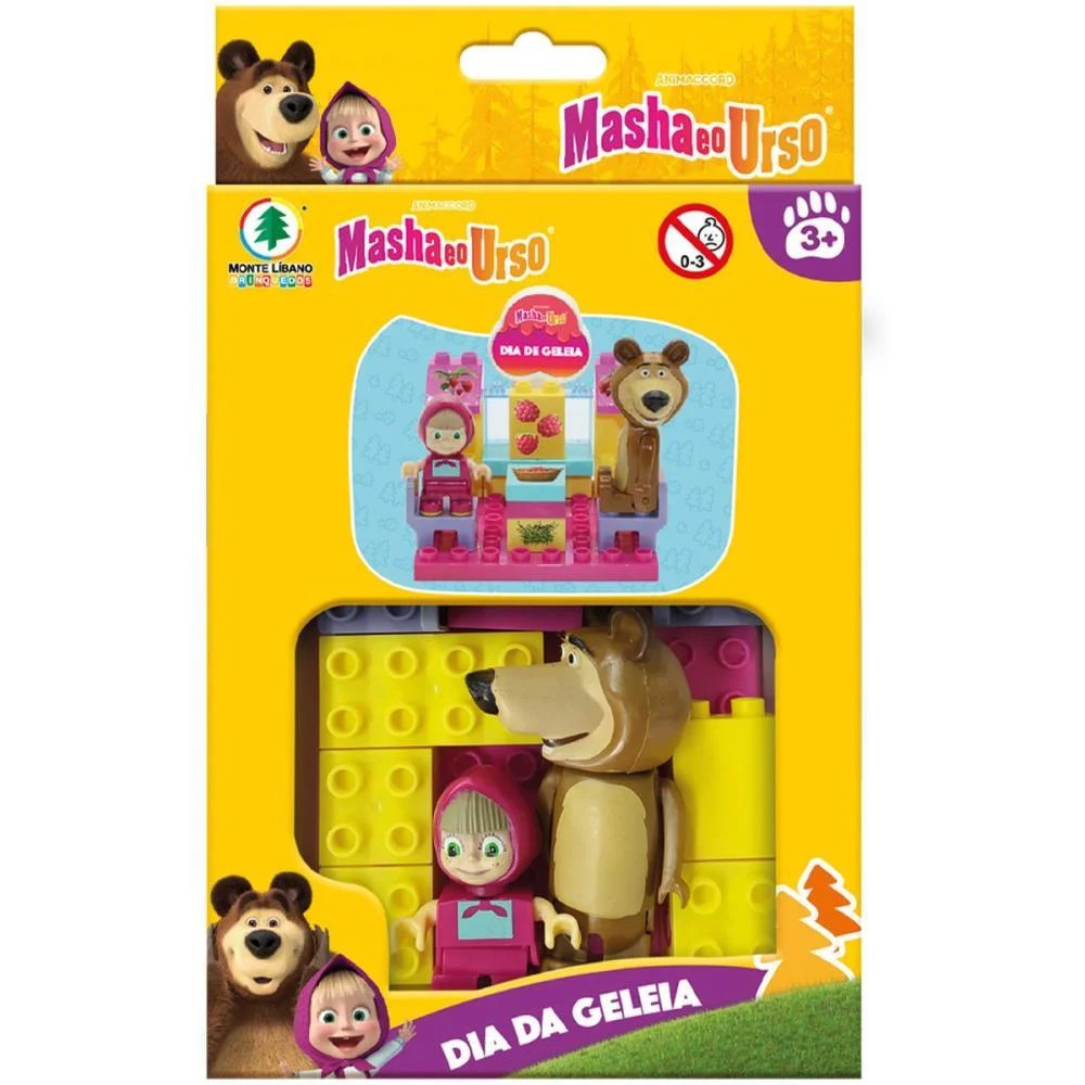 Brinquedo Para Montar Masha E O Urso Dia Da Geleia Monte Libano - imagem 4