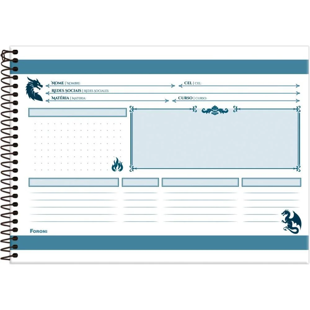 Caderno Desenho Univ Capa Dura Drakos 80Fls Foroni (Pct.c/05) - imagem 5