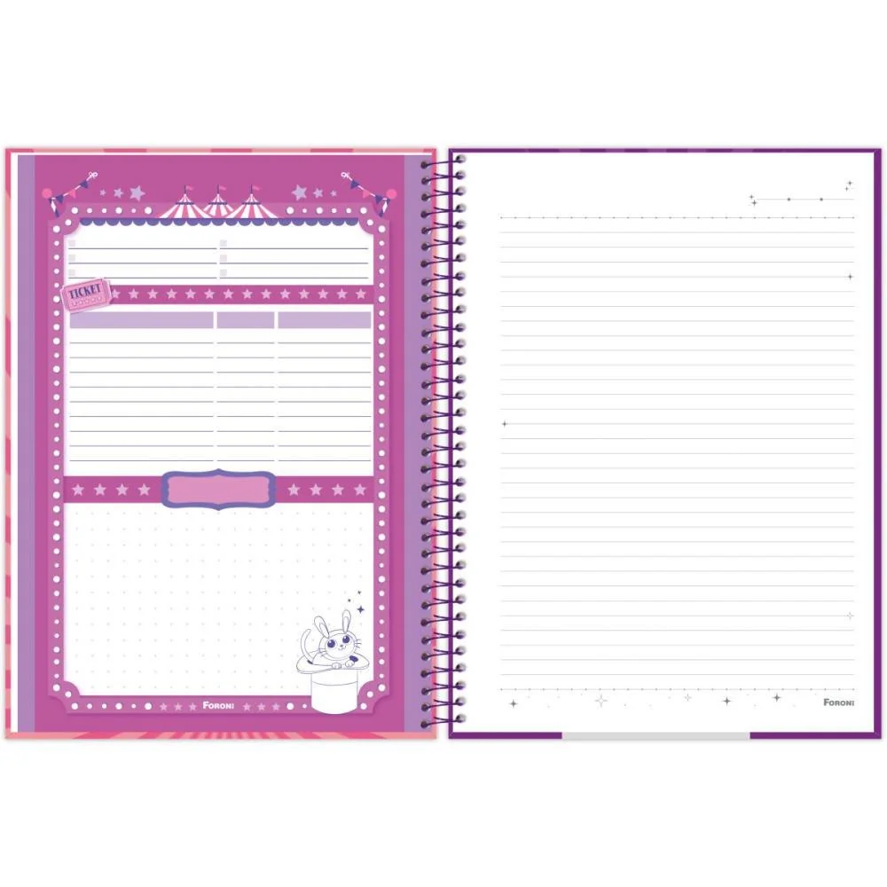 Caderno Espiral Pequeno Capa Dura Judy 80Fls Foroni (Pct.c/05) - imagem 8