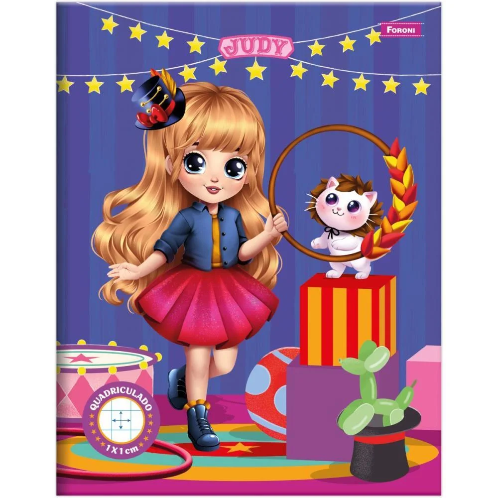 Caderno Quadriculado Univers. Judy 1X1Cm 40F Foroni (Pct.c/10) - imagem 2