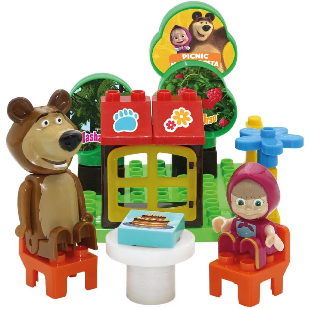 Brinquedo Para Montar Masha E O Urso Picnic Na Flore Monte Libano - imagem 3