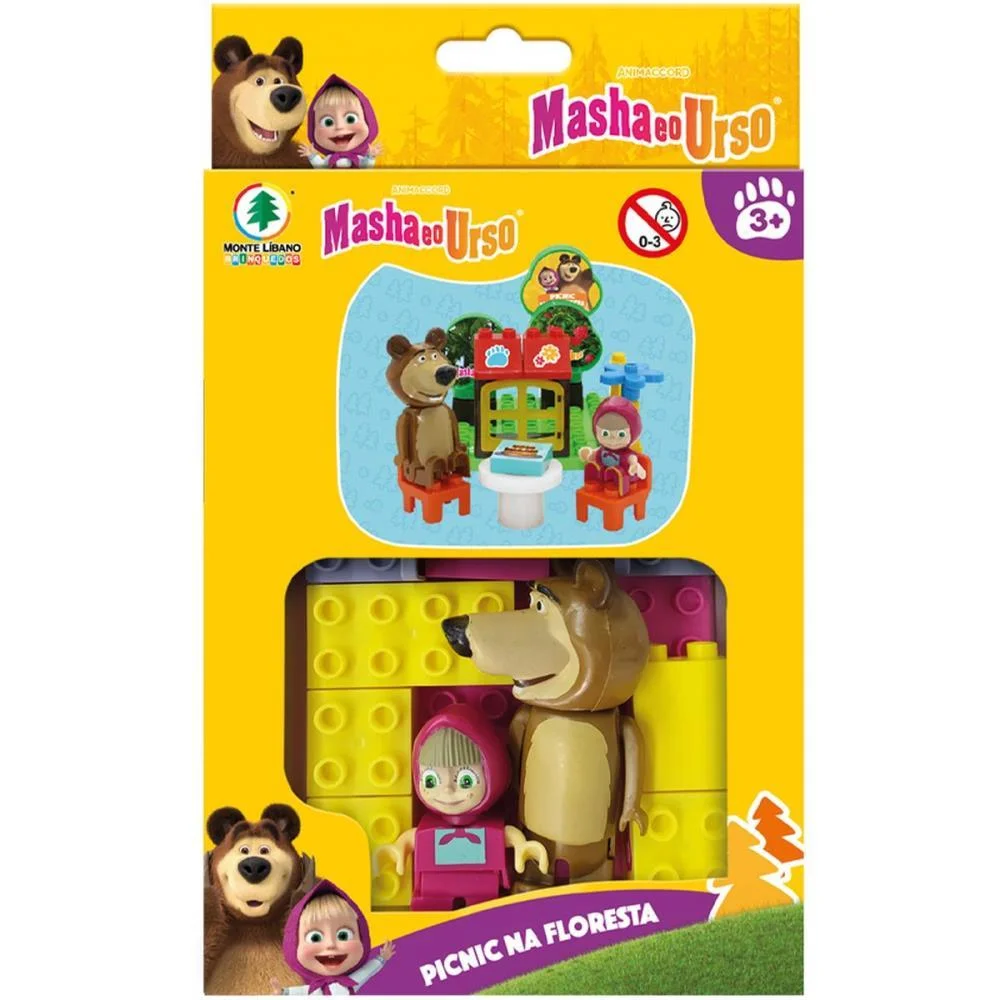 Brinquedo Para Montar Masha E O Urso Picnic Na Flore Monte Libano - imagem 4