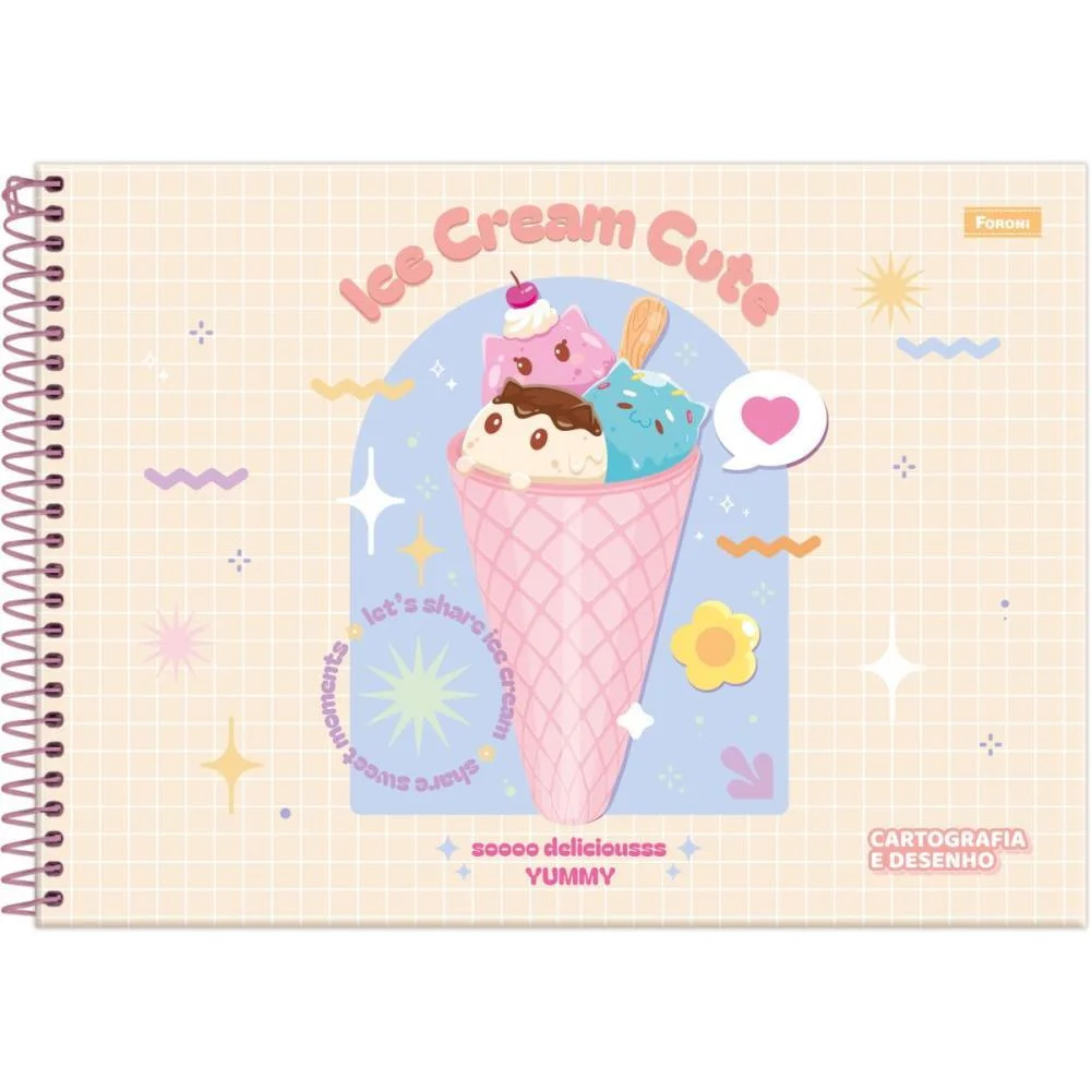 Caderno Desenho Univ Capa Dura Sugar Rush 80F Foroni (Pct.c/05) - imagem 2