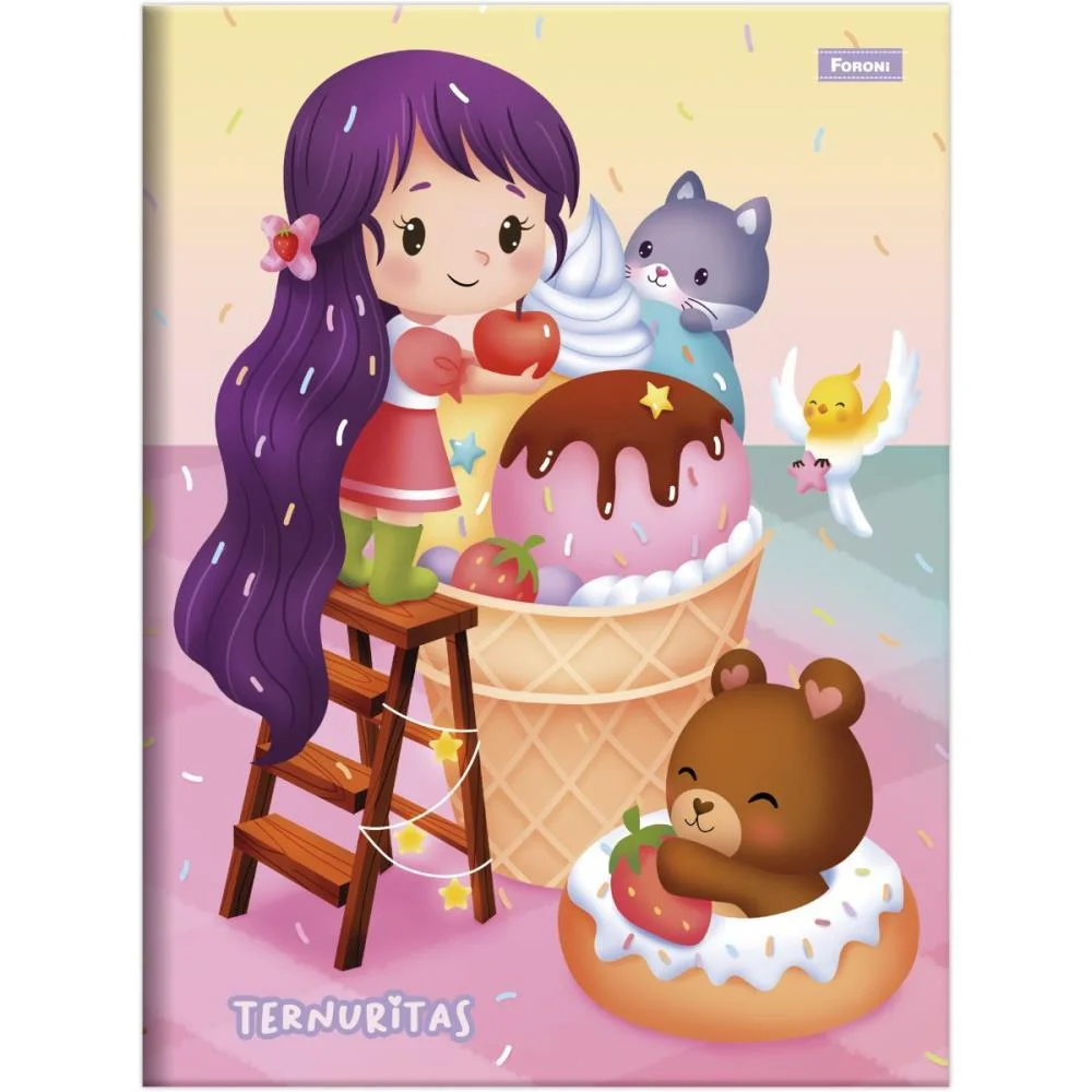 Caderno Brochura Pequeno Capa Dura Ternuritas 80F Foroni (Pct.c/05) - imagem 5