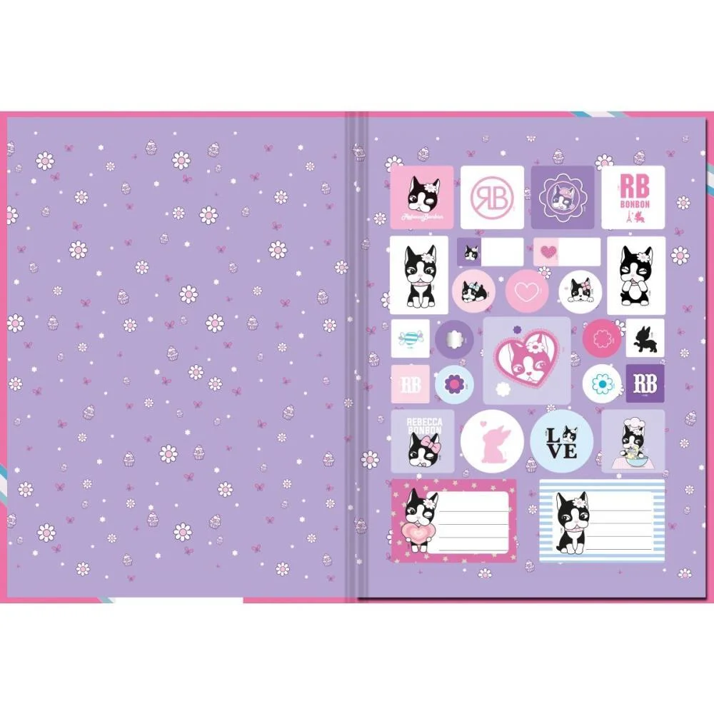 Caderno Brochurao Capa Dura Rebecca Bonbon 80F Animativa (Pct.c/05) - imagem 4