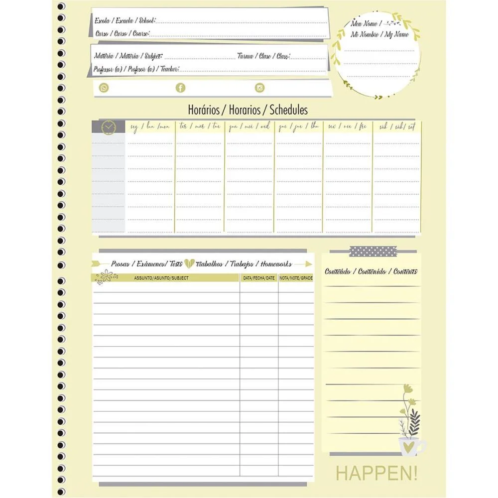 Caderno 15X1 Capa Dura Happen 240F Animativa (Pct.c/02) - imagem 3
