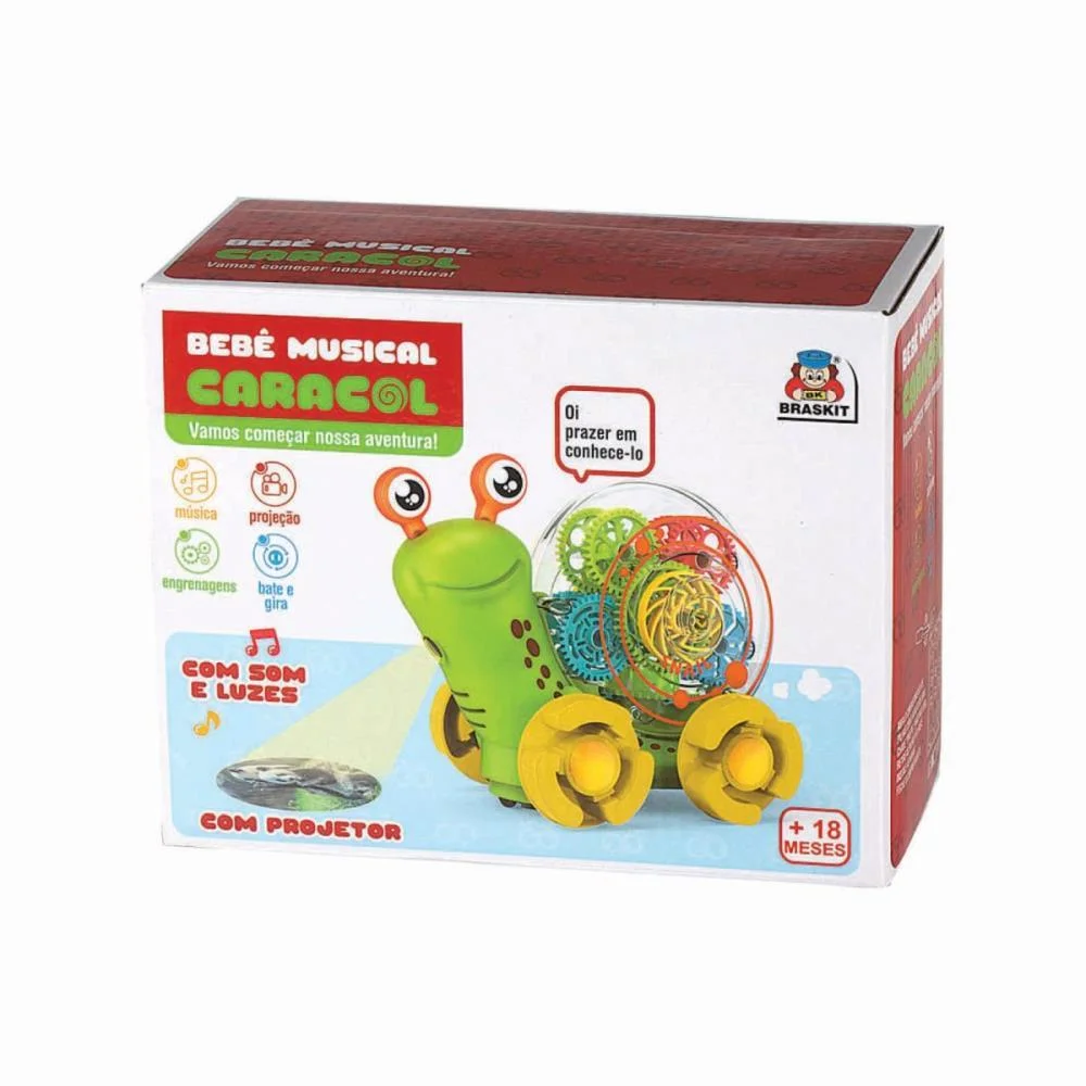 Brinquedo Educativo Caracol Bebe Music. C/Projetor Braskit - imagem 4