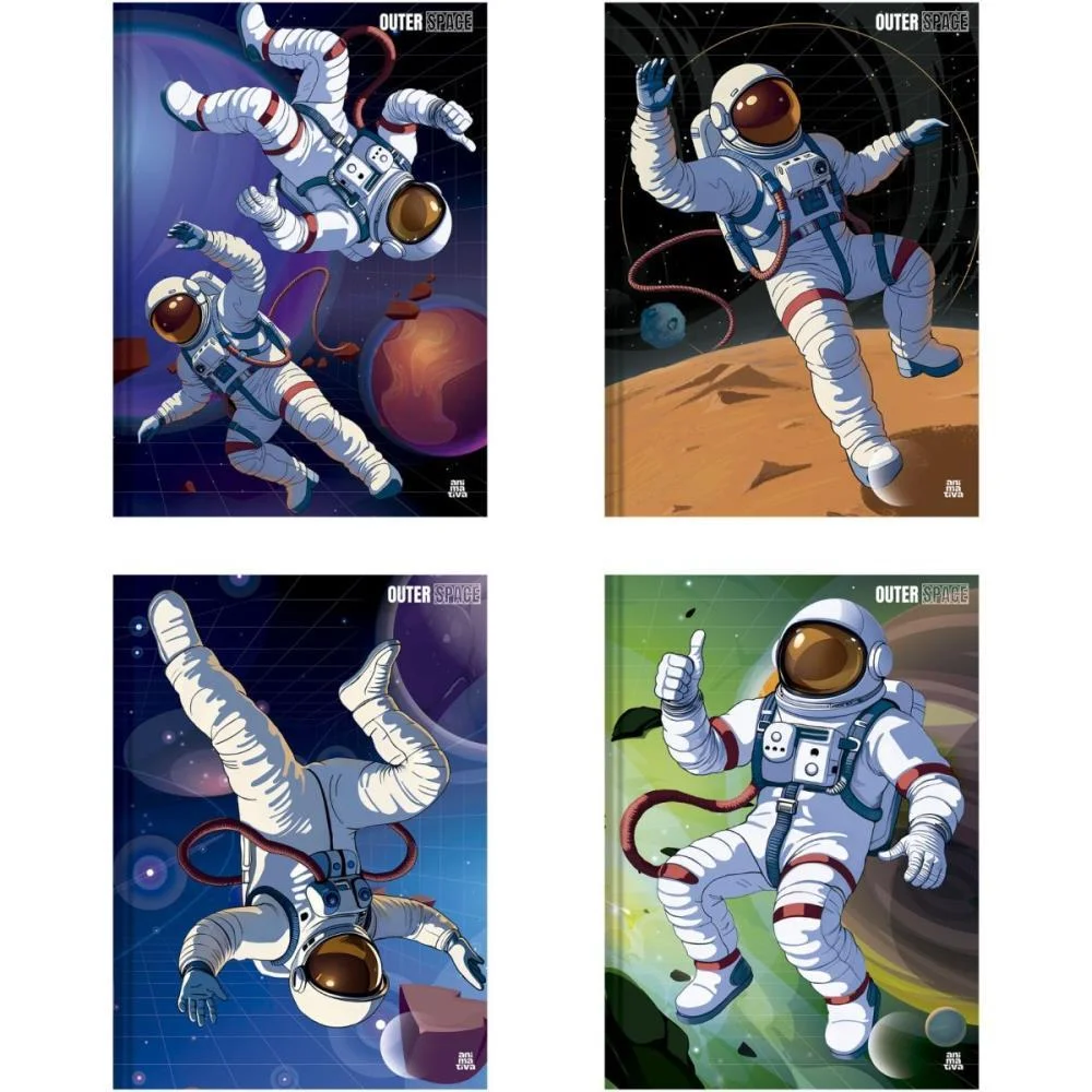 Caderno Brochurao Capa Dura Outer Space 80F Animativa (Pct.c/05) - imagem 5