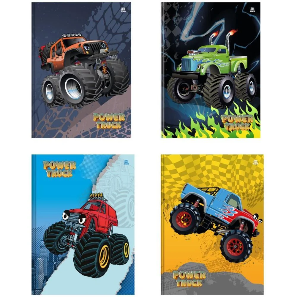 Caderno Brochurao Capa Dura Power Truck 80F Animativa (Pct.c/05) - imagem 2