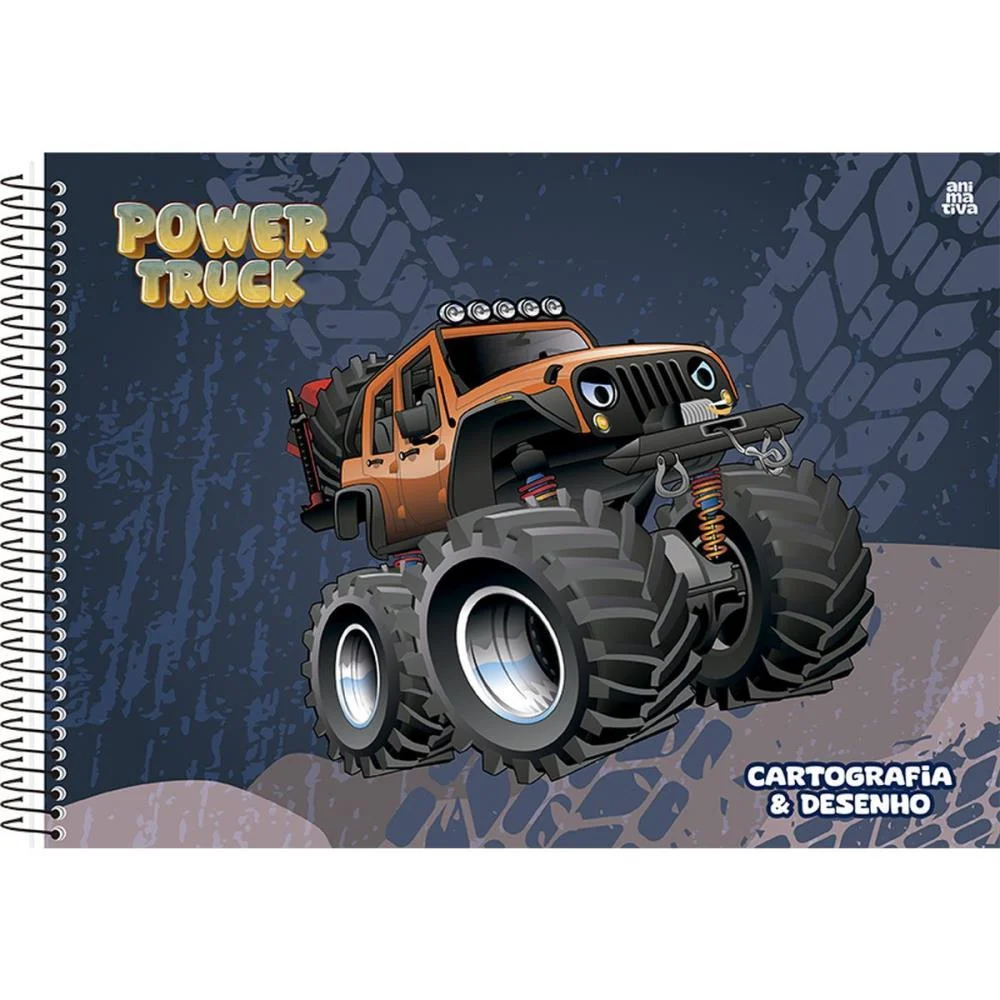 Caderno Desenho Univ Capa Dura Power Truck 60F Animativa (Pct.c/05) - imagem 4