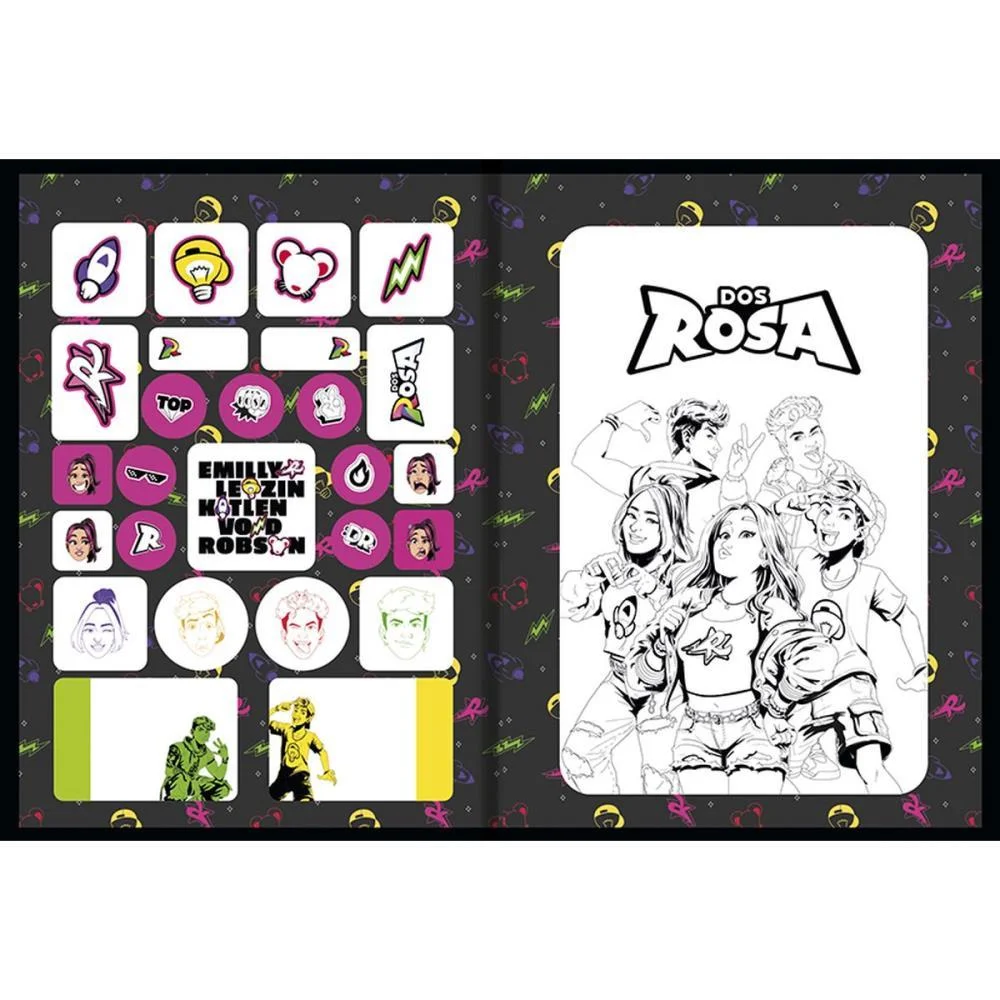 Caderno Brochurao Capa Dura Dos Rosa 80F Animativa (Pct.c/05) - imagem 3