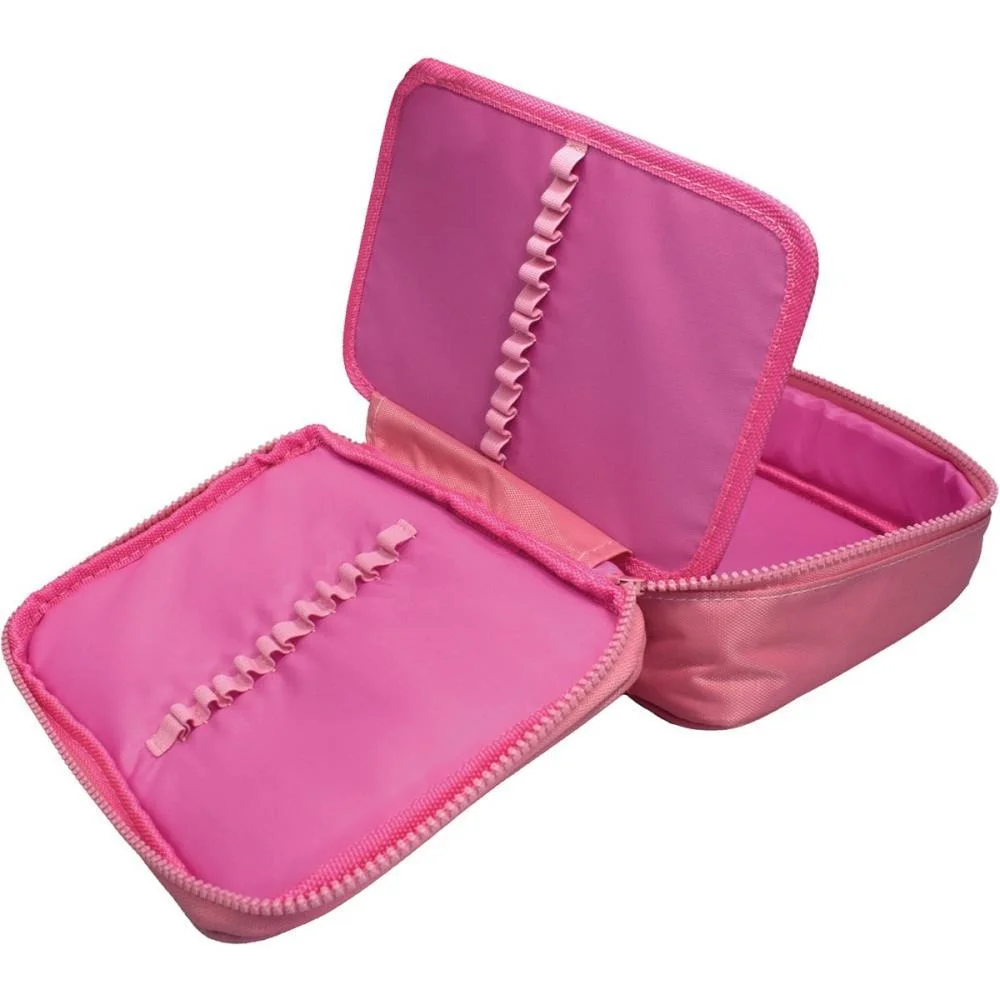 Estojo Box Tecido Rosa C/Divisorias Dac - imagem 3