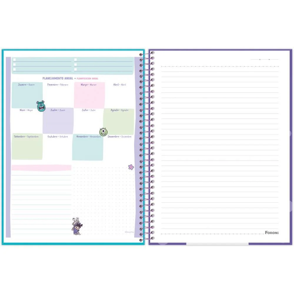 Caderno 01X1 Capa Dura Monstros S. A. 80F Foroni (Pct.c/04) - imagem 8