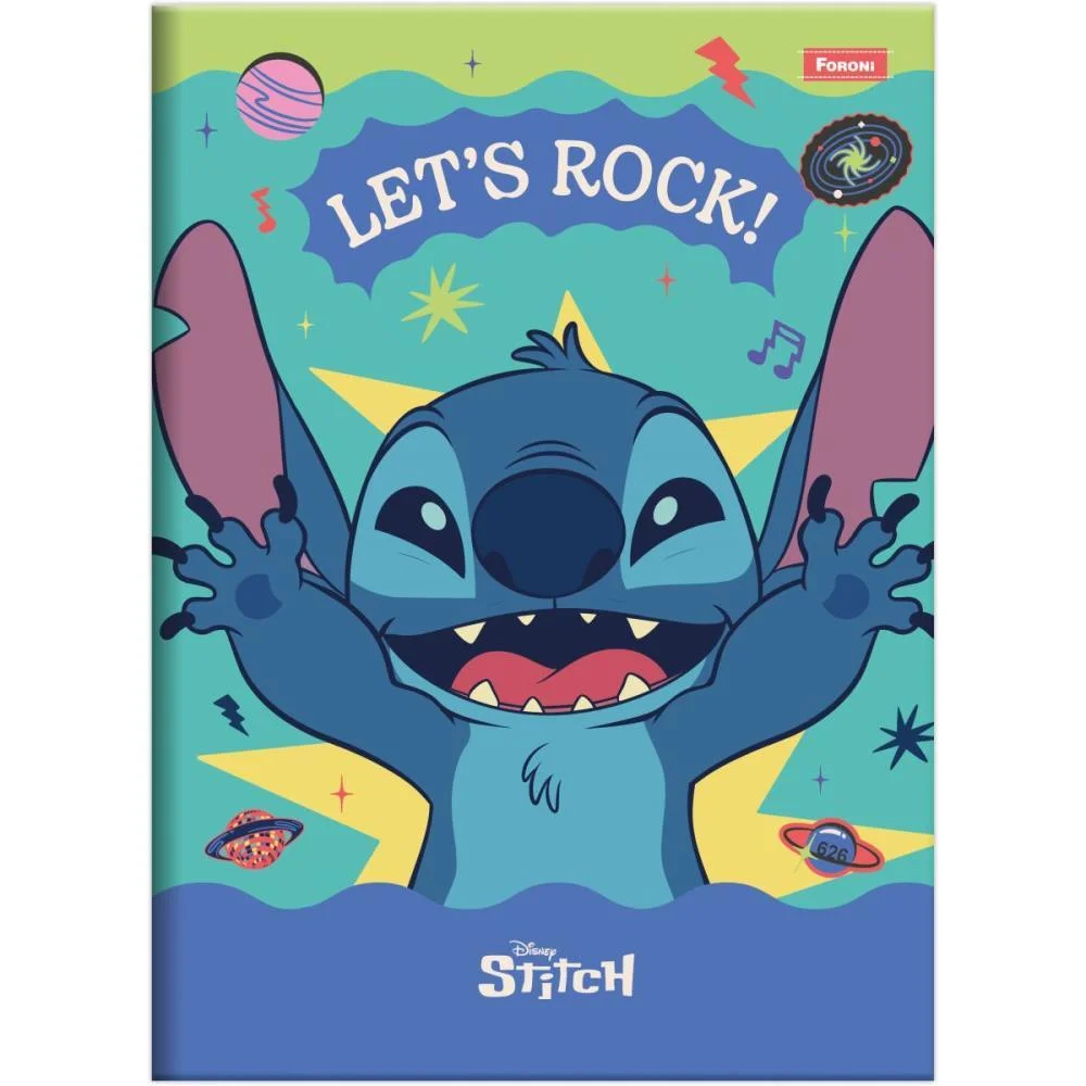 Caderno Brochura Pequeno Capa Dura Stitch 80F Foroni (Pct.c/05) - imagem 2