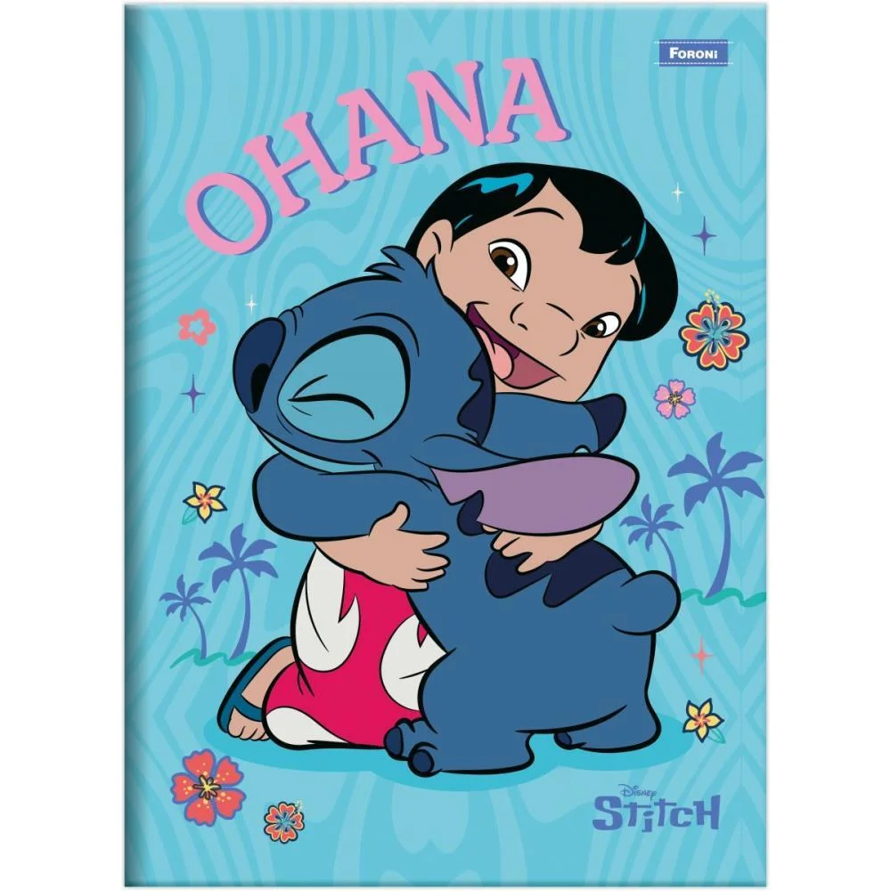 Caderno Brochura Pequeno Capa Dura Stitch 80F Foroni (Pct.c/05) - imagem 4
