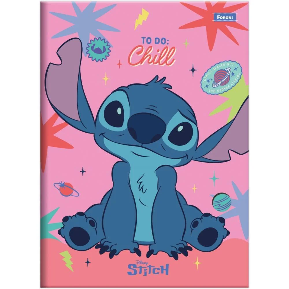 Caderno Brochura Pequeno Capa Dura Stitch 80F Foroni (Pct.c/05) - imagem 5