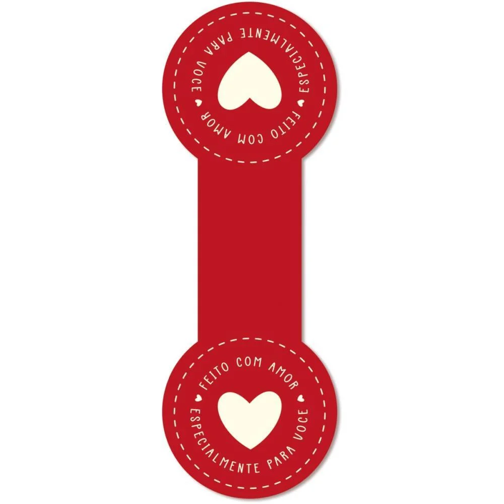 Etiqueta Adesiva Feito Com Amor 110X235Mm Packpel (Pct.c/10) - imagem 4
