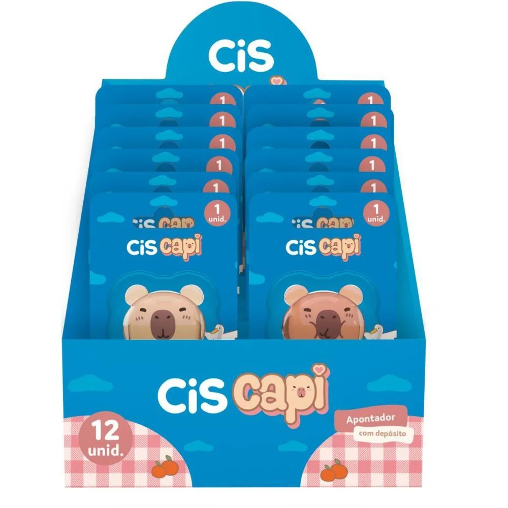 Apontador Com Deposito Decor. Capivara 2 Modelos Sortidos Sertic C/ 12 Unidades - imagem 3