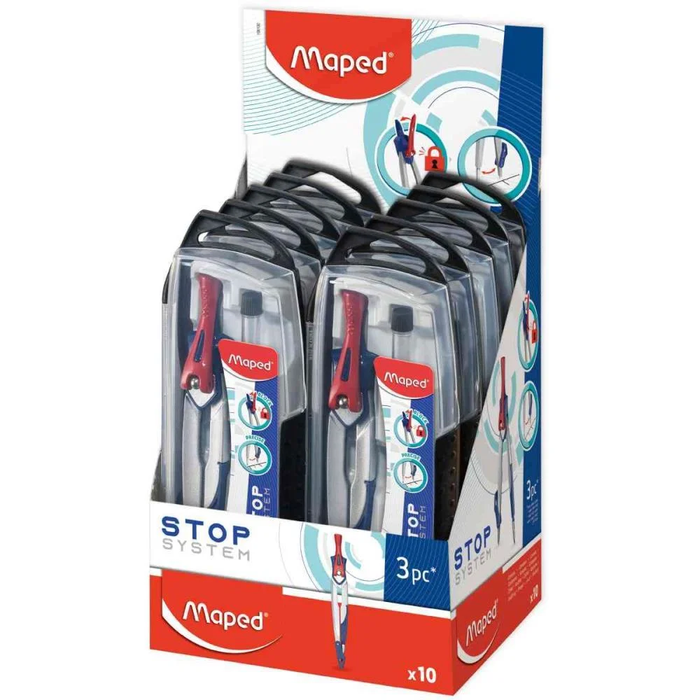 Compasso Stop System C/Estojo 3Pecas Maped - imagem 5