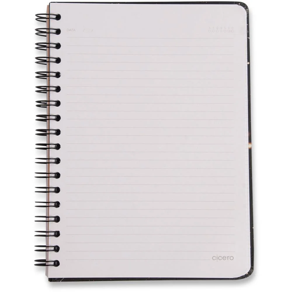 Caderno 01X1 Cp.dura Colegial Jardim Preto 80F Cicero - imagem 5