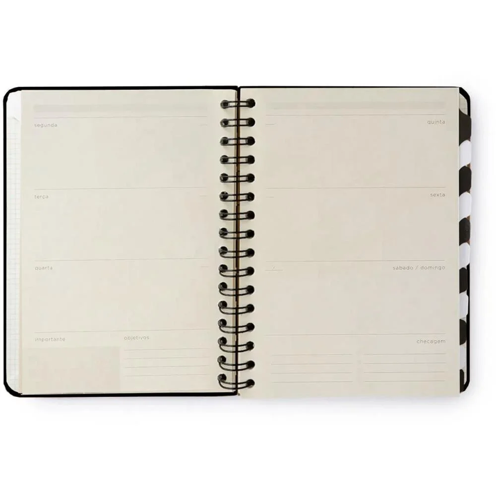 Agenda/Planner Permanente Classica Semanal Preta 148X210 Cicero - imagem 3
